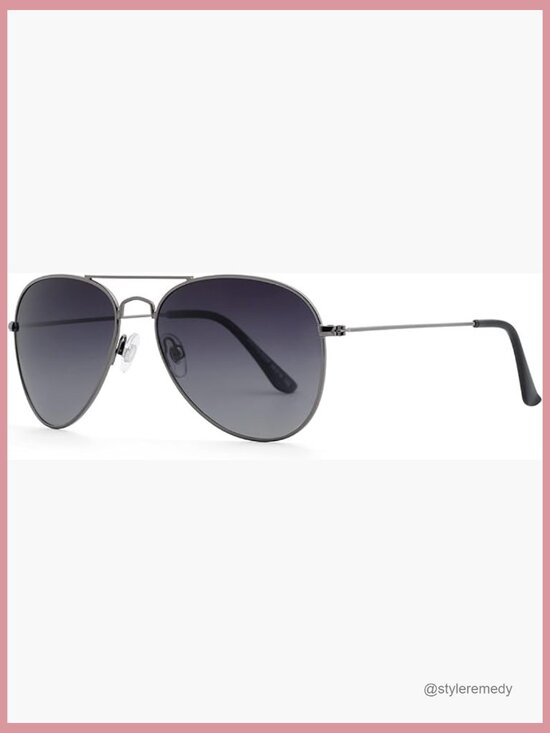 Polarized Aviator Sunglasses with Metal Frame and UV400 Protection